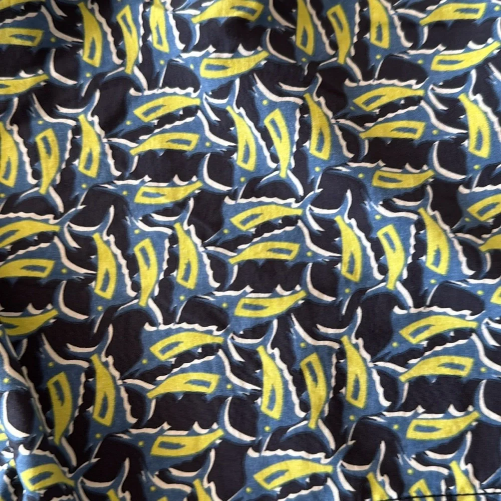 Tommy Bahama moored marlin print Swim Trunks Mesh Lined Mens 3XLB Blue Pockets